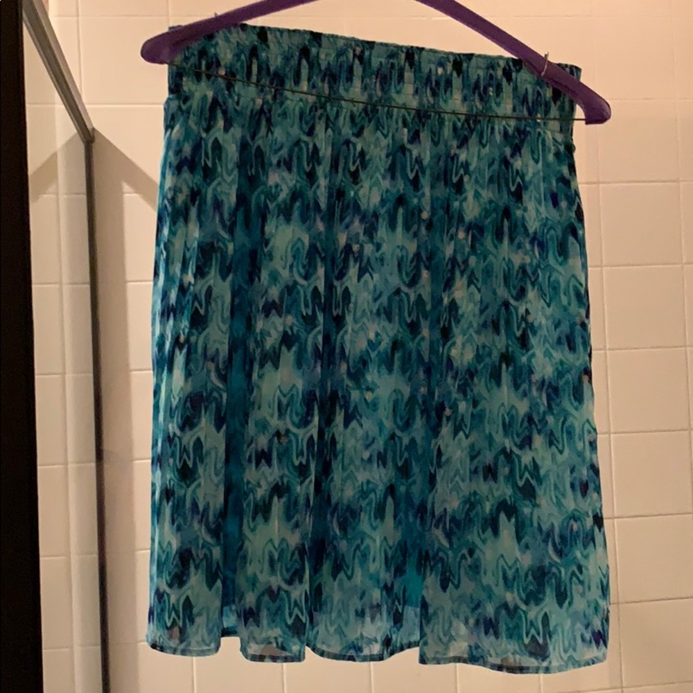 White House Black Market blue skirt